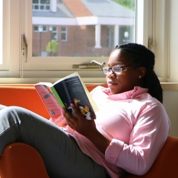 Student reading