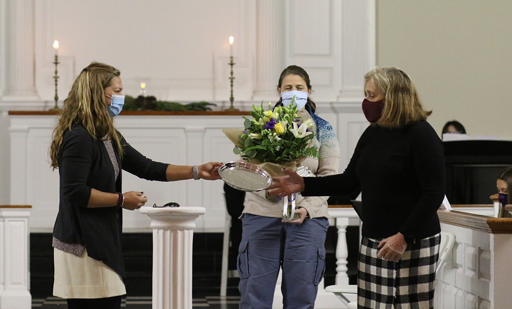 Mimi Duran is awarded the M.D. Nadal Award for Sportsmanship