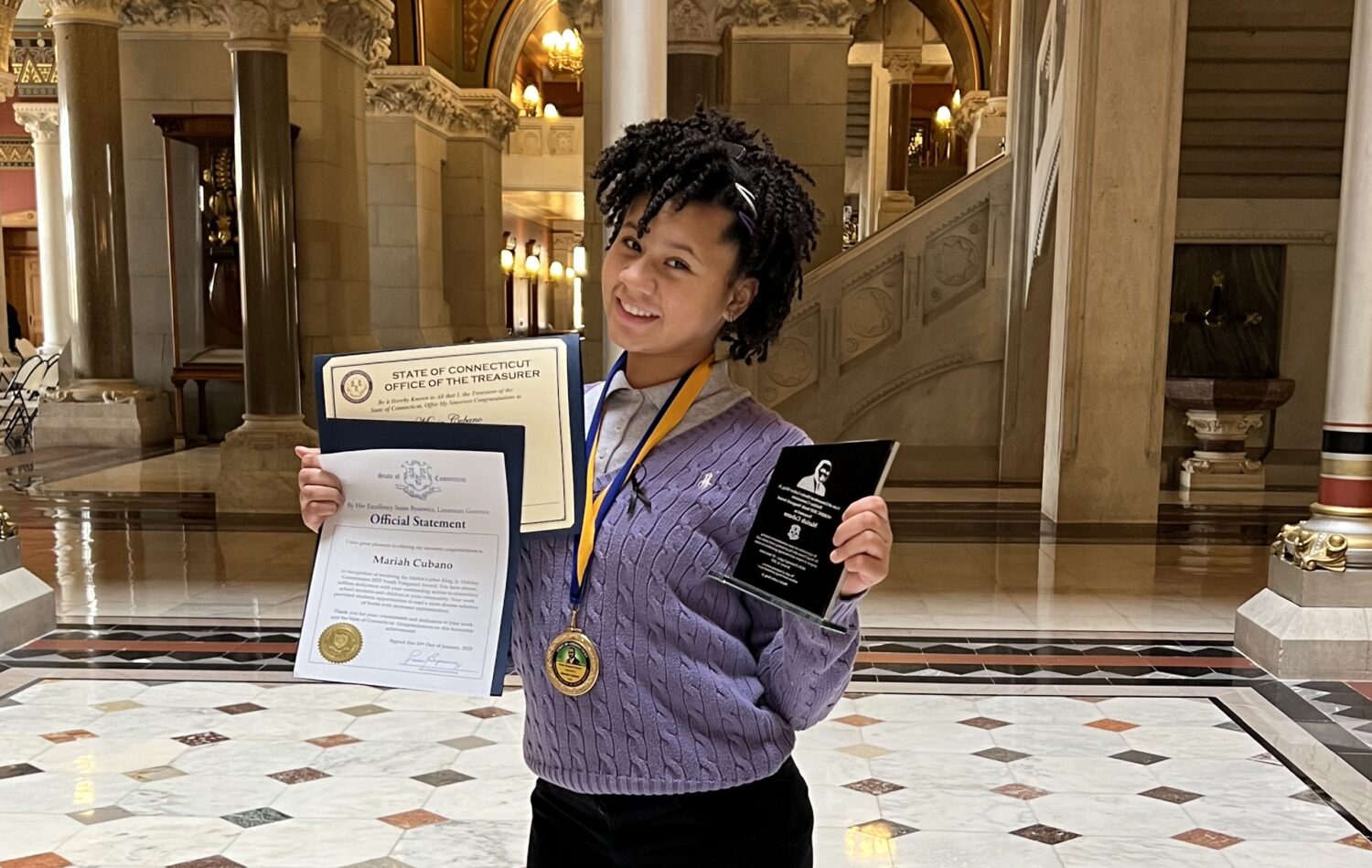 Mariah C. '29 Martin Luther King Jr. Holiday Commission Youth Vanguard Award